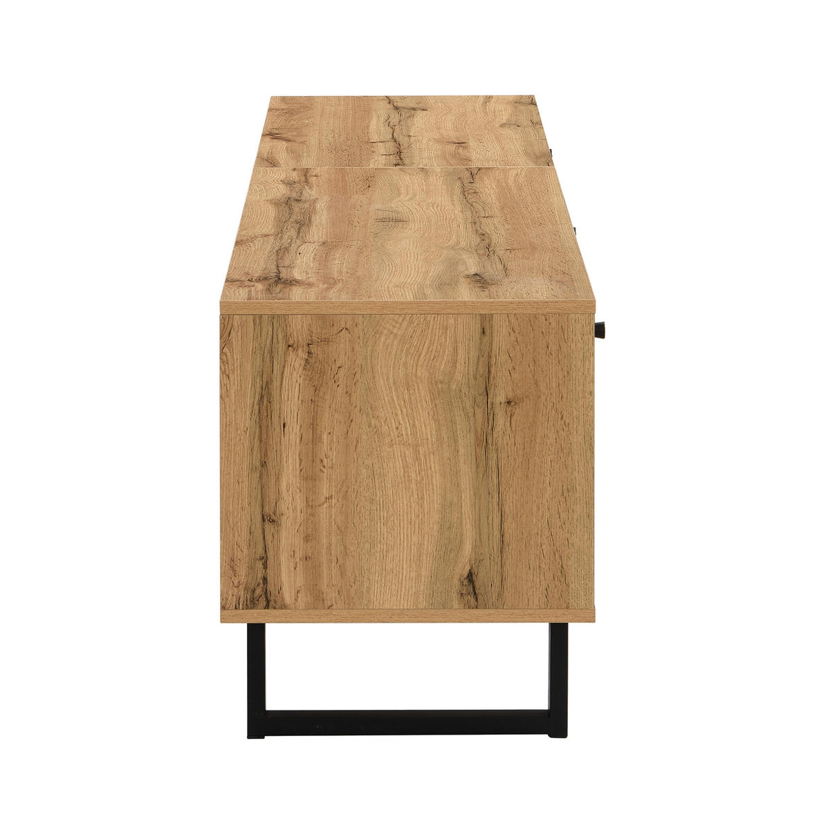 LOWBOARD 190/40/50 cm aus Spanplatte mit LED-Beleuchtung Naturfarben/Anthrazit - Naturfarben, Holzwerkstoff (190/50/40cm) - Modenvie