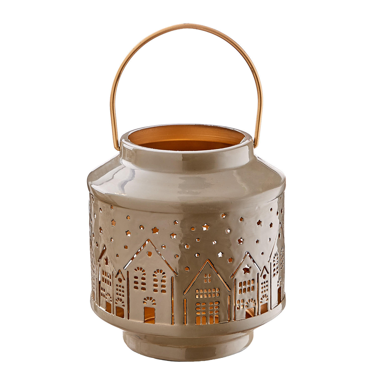 LATERNE Cozy Home - Grau, Metall (16/17/16cm) - Butlers