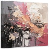 LEINWANDBILD Abstraktion Impression Rosa 30x30cm - Rosa, Textil (30/30cm) - Feeby