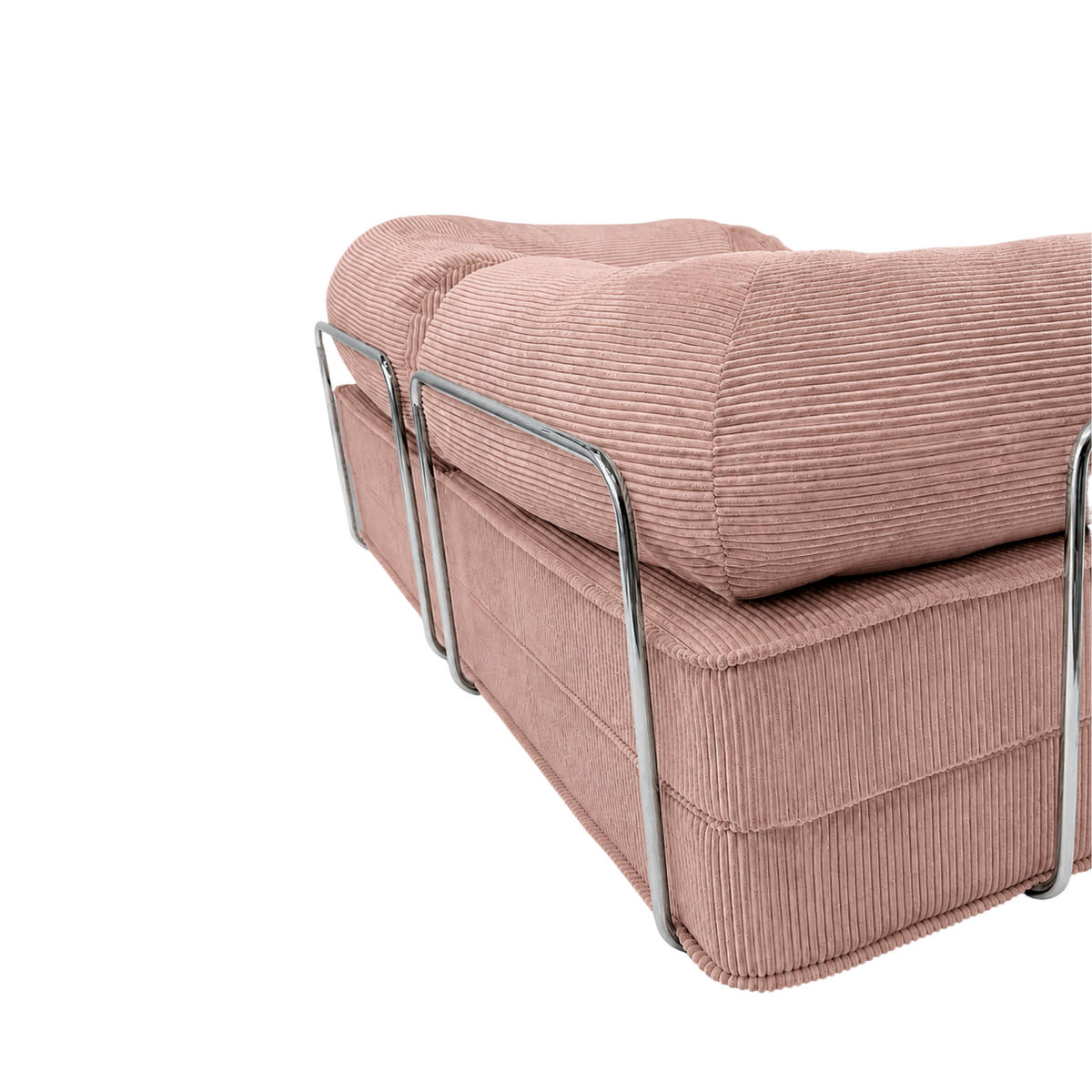 MODERNES Sofa im industriellen Loft Stil Rosa - Pink, Textil (200/70/100cm) - SURB