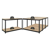 WERKBANK Strong Beast 3er-Set mit 3x 90x150x60 cm Fachlast 500 kg Schwarz - Schwarz, Metall (450/90/60cm) - PROREGAL