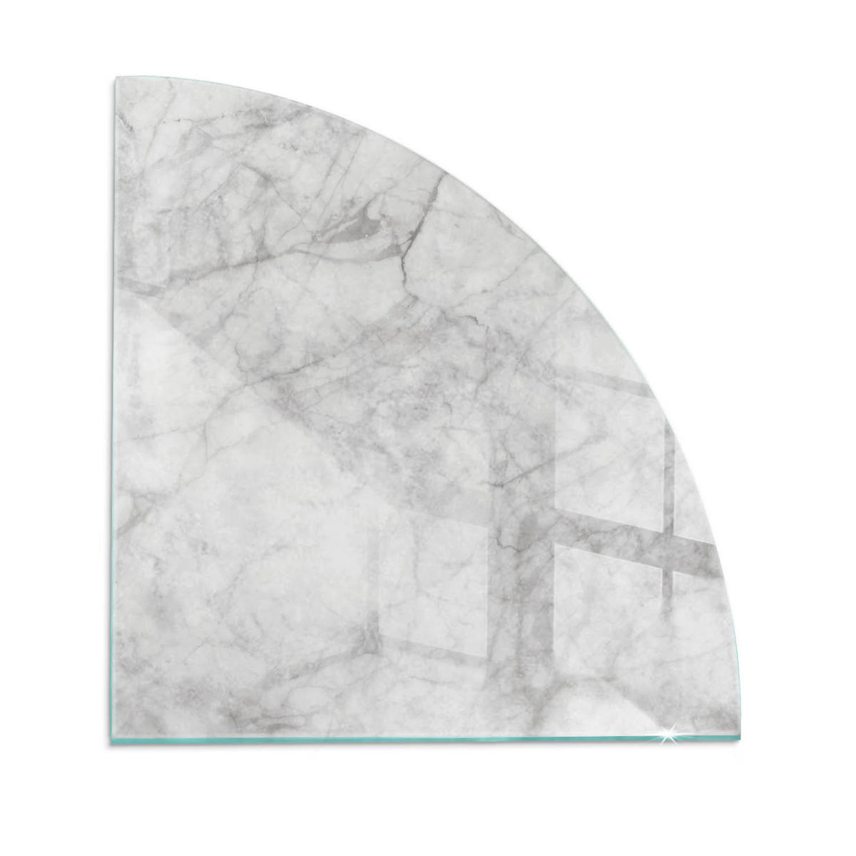 GLASPLATTE für Kamin 100x100 cm Grau - Grau, Glas (100/100/0.4cm) - ArtPrintCave