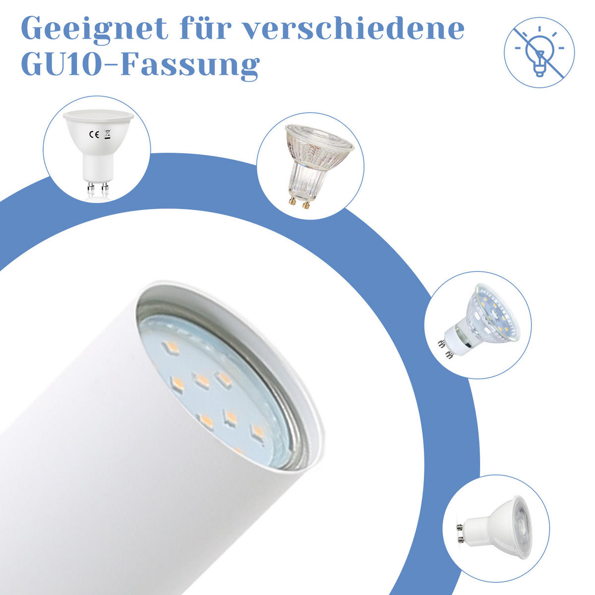 STRAHLER Roger 6-flammig 77/3/14 cm - Weiß, Metall (77/3/14cm) - Nettlife
