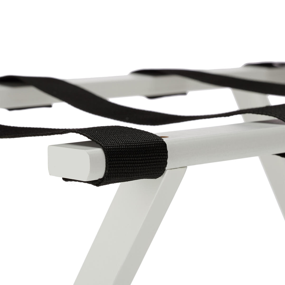 KOFFERSTÄNDER - Weiß, Holz/Kunststoff (58/53.5/36.5cm) - Relaxdays