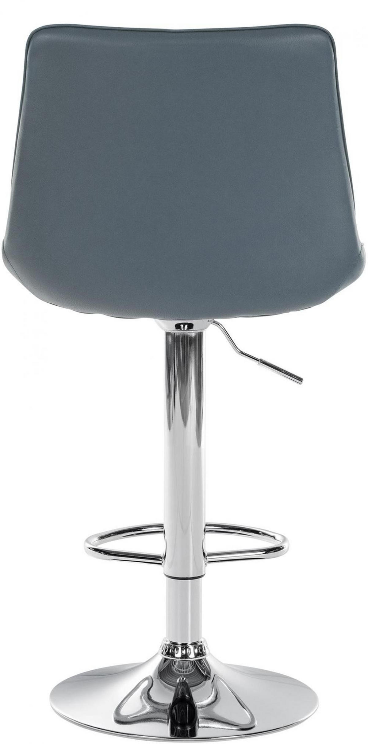 BARHOCKER 2er Set Lederlook grau - Grau, Textil/Metall (49.5/91/50cm) - CLP