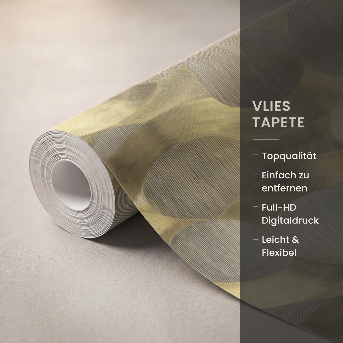 TAPETE - Modern - Geometrisch - Gold - 100x280 cm - Goldfarben, Papier (100/280cm) - OnlyWow