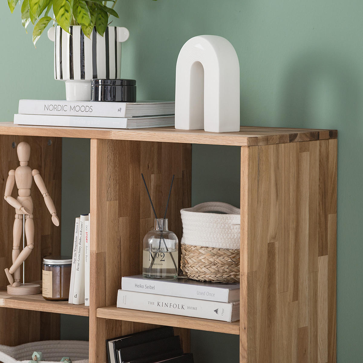 REGAL - Massivholz - Eichefarben, Holz (76/112/35cm) - home24