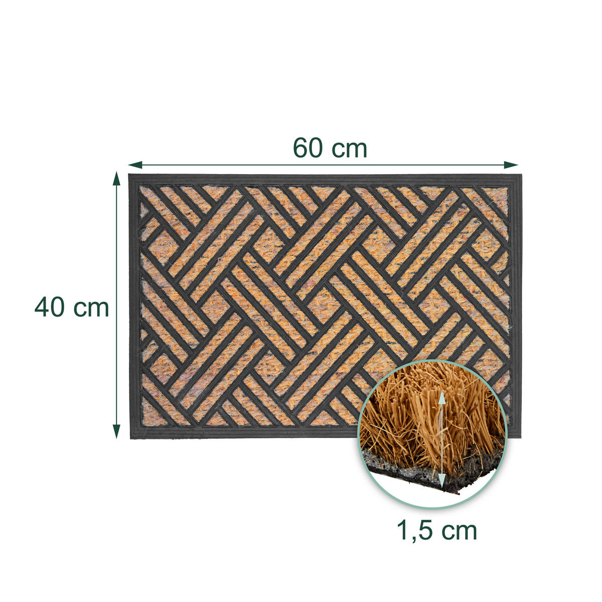ROHOŽ - viacfarebná, textil/plast (60/40cm) - Relaxdays