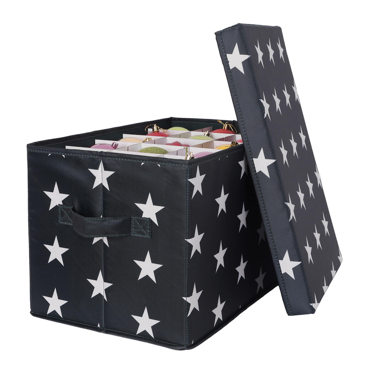 CUTIE Gri pentru globuri de Crăciun 30 buc - antracit, carton ondulat/material plastic (42.5/26.5/26cm) - Relaxdays