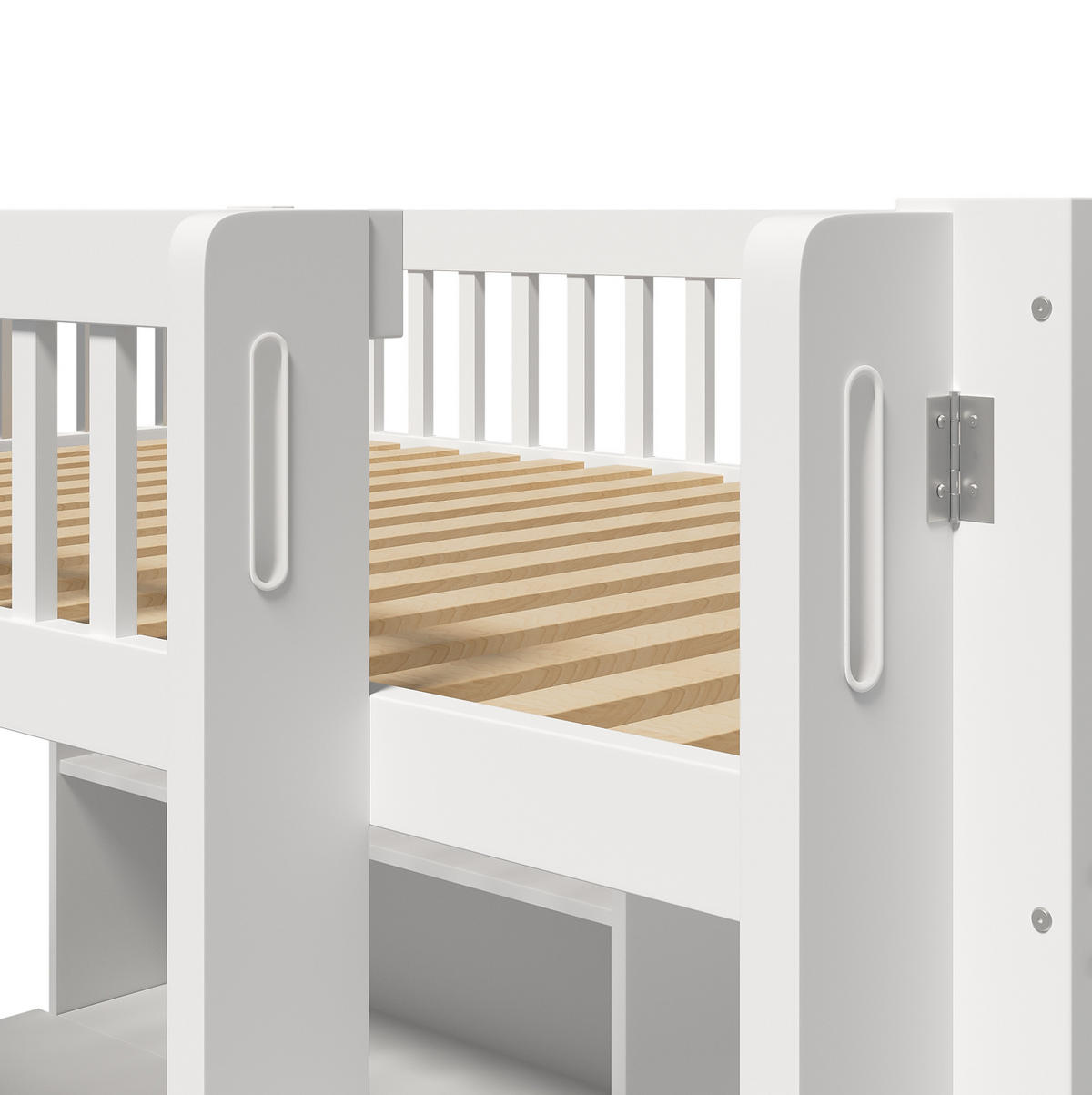 HOCHBETT 90/200 cm Weiß aus Kiefernholz und MDF mit Schreibtisch - Weiß, Holz (90/200cm) - OKMYHOME