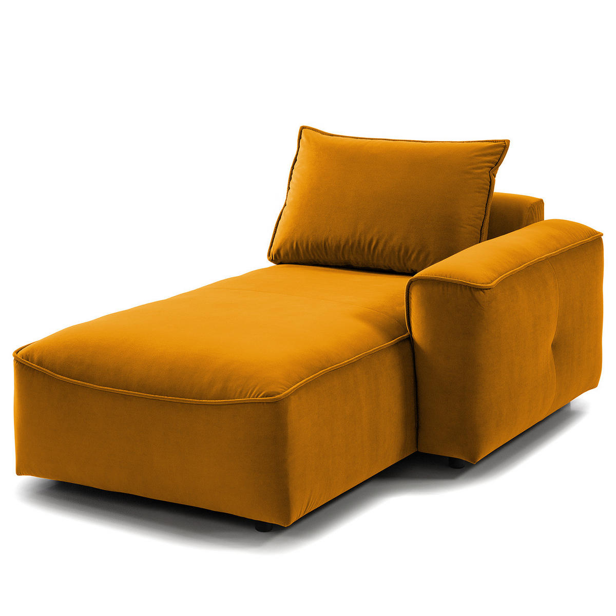 MODULLONGCHAIR - Orange, Holz/Textil (170/82/105cm) - home24