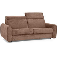 SCHLAFSOFA Pavarti mit italienischem Gestell, 180x195, Hellbraun - Hellbraun/Schwarz, Holzwerkstoff/Textil (234/88/100cm) - Beautysofa