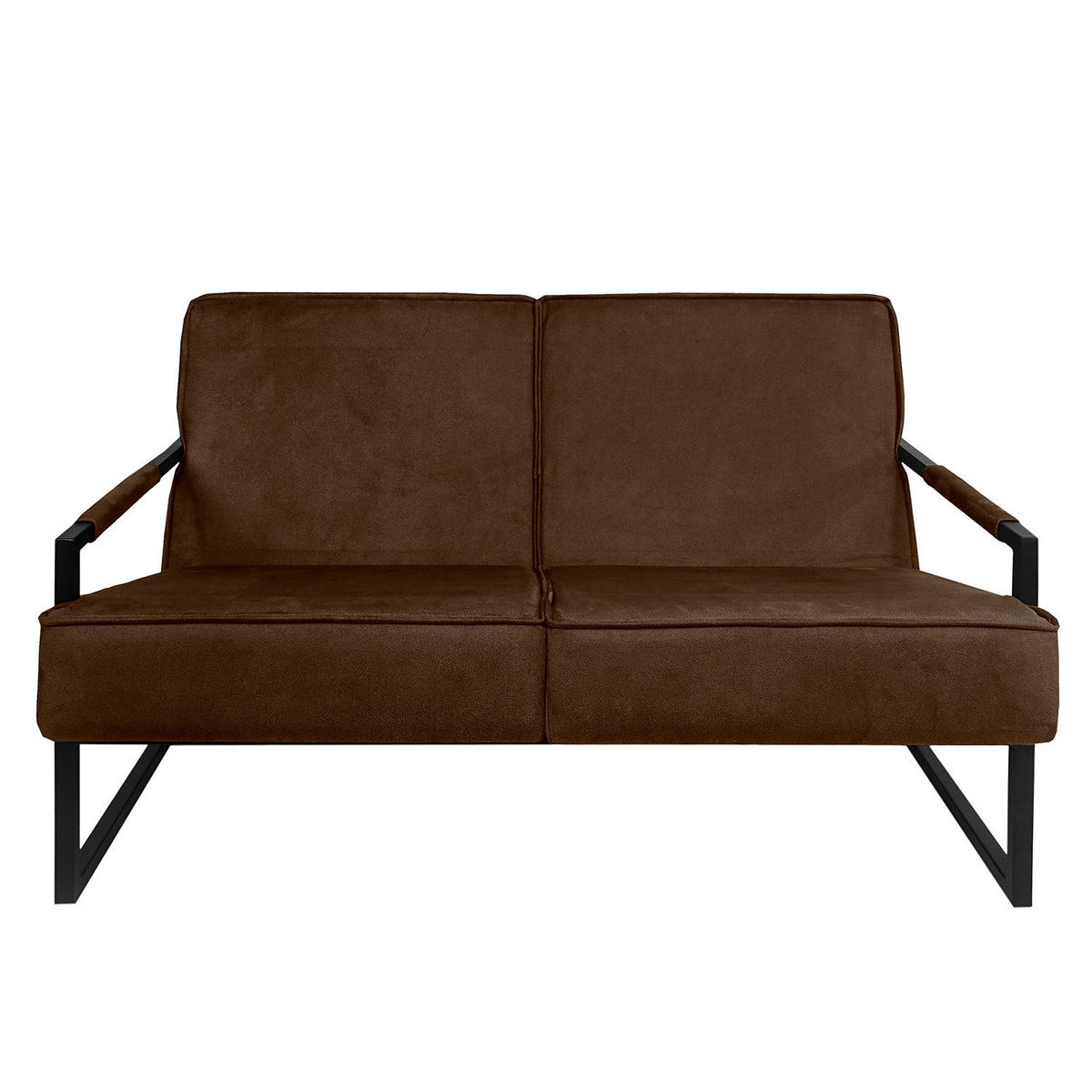 2-SITZER SOFA - Strukturstoff - Braun, Textil (125/74/82cm) - home24