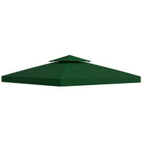 OUTSUNNY Ersatzdach für Pavillon 3x3 m, wasserabweisendes Pavillondach aus Polyester für Gartenpavillon und Partyzelt, Dunkelgrün - Grün, Textil (300/18/300cm)