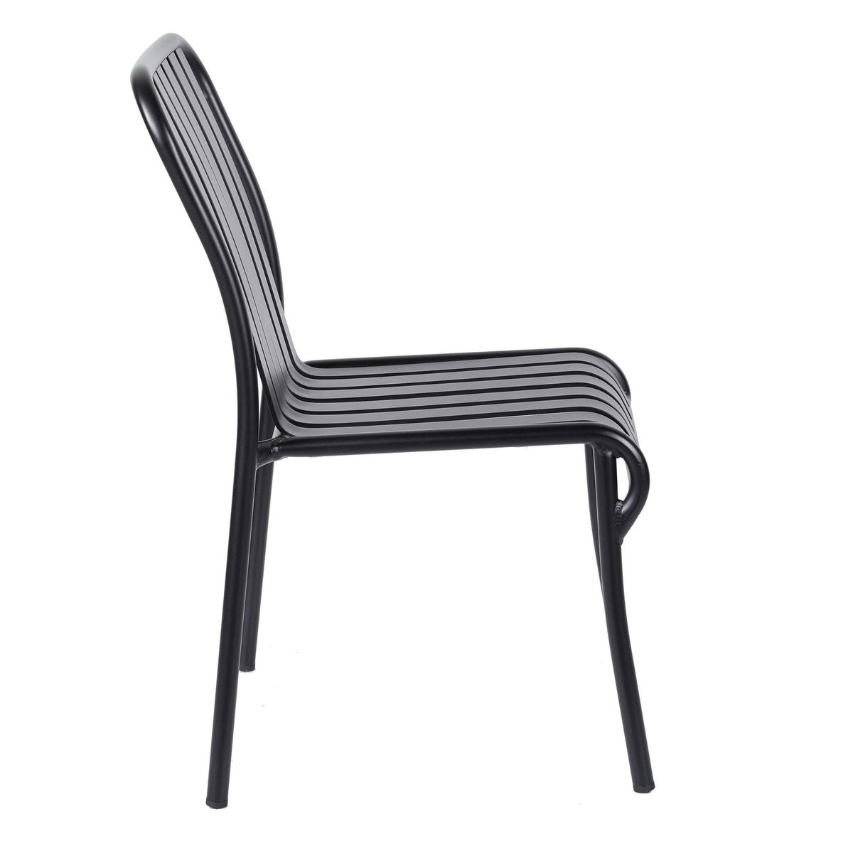 GARTENSTUHL, Schwarz - Schwarz, Metall (61/85/46cm) - Oviala