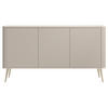 SIDEBOARD Ovarlo Greige mit Metallbeinen 163 cm - Taupe/Goldfarben, Holzwerkstoff/Metall (163.2/83.8/38cm) - Selsey