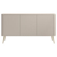 SIDEBOARD Ovarlo Greige mit Metallbeinen 163 cm - Taupe/Goldfarben, Holzwerkstoff/Metall (163.2/83.8/38cm) - Selsey
