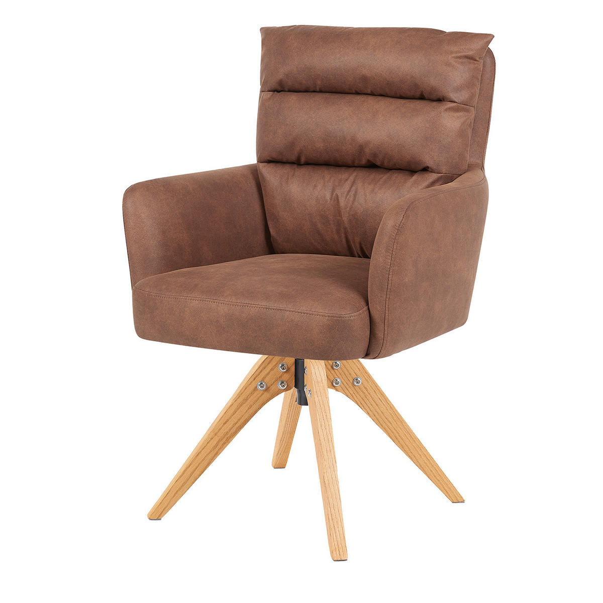 ARMLEHNSTUHL Mika-Juna 2er-Set - Honigeiche/Braun, Eichenholz/Holz (59/94/66cm) - DUBI Möbel