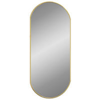WANDSPIEGEL Golden 70x30 cm Oval - Goldfarben, Glas (30/70/1cm) - furnicato