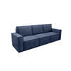 SOFA Orto Dunkelblau, Dreisitzer Polstersofa - Dunkelblau, Holzwerkstoff/Textil (247/93/82cm) - Bettso