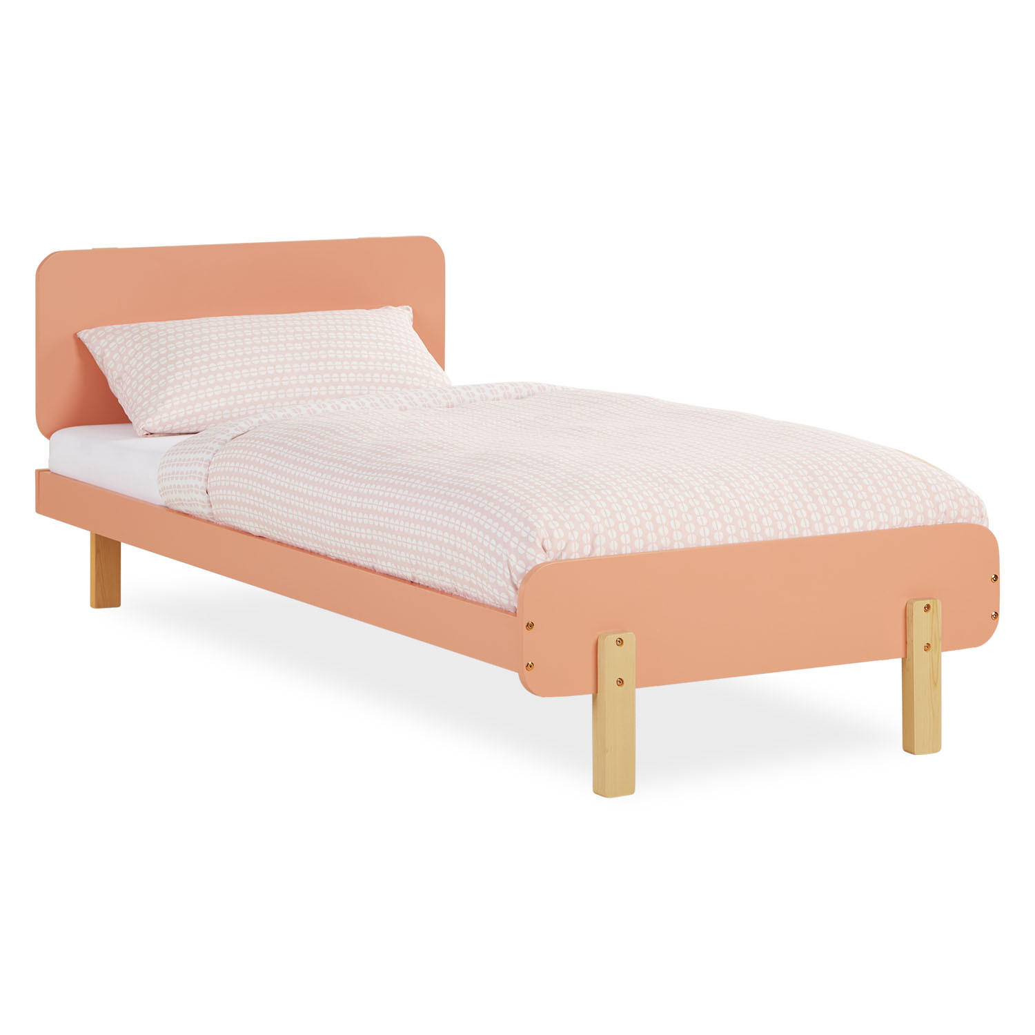 Homestyle4u Kinderbett Altrosa 90x200 cm