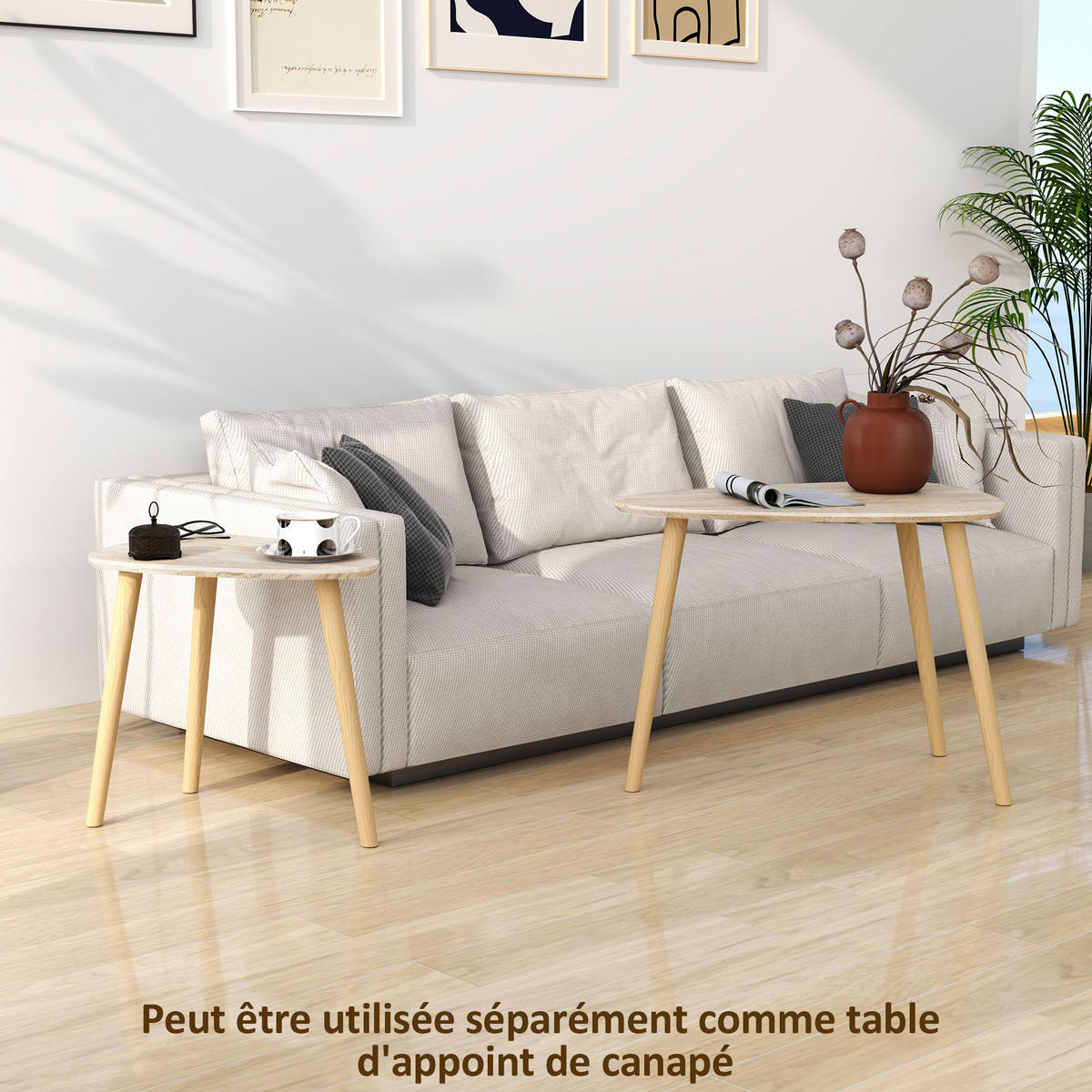 COUCHTISCH DE-15771 skandinavisches Design Naturholz - Naturfarben, Holzwerkstoff (59.5/39.5/45cm) - ComfortXL