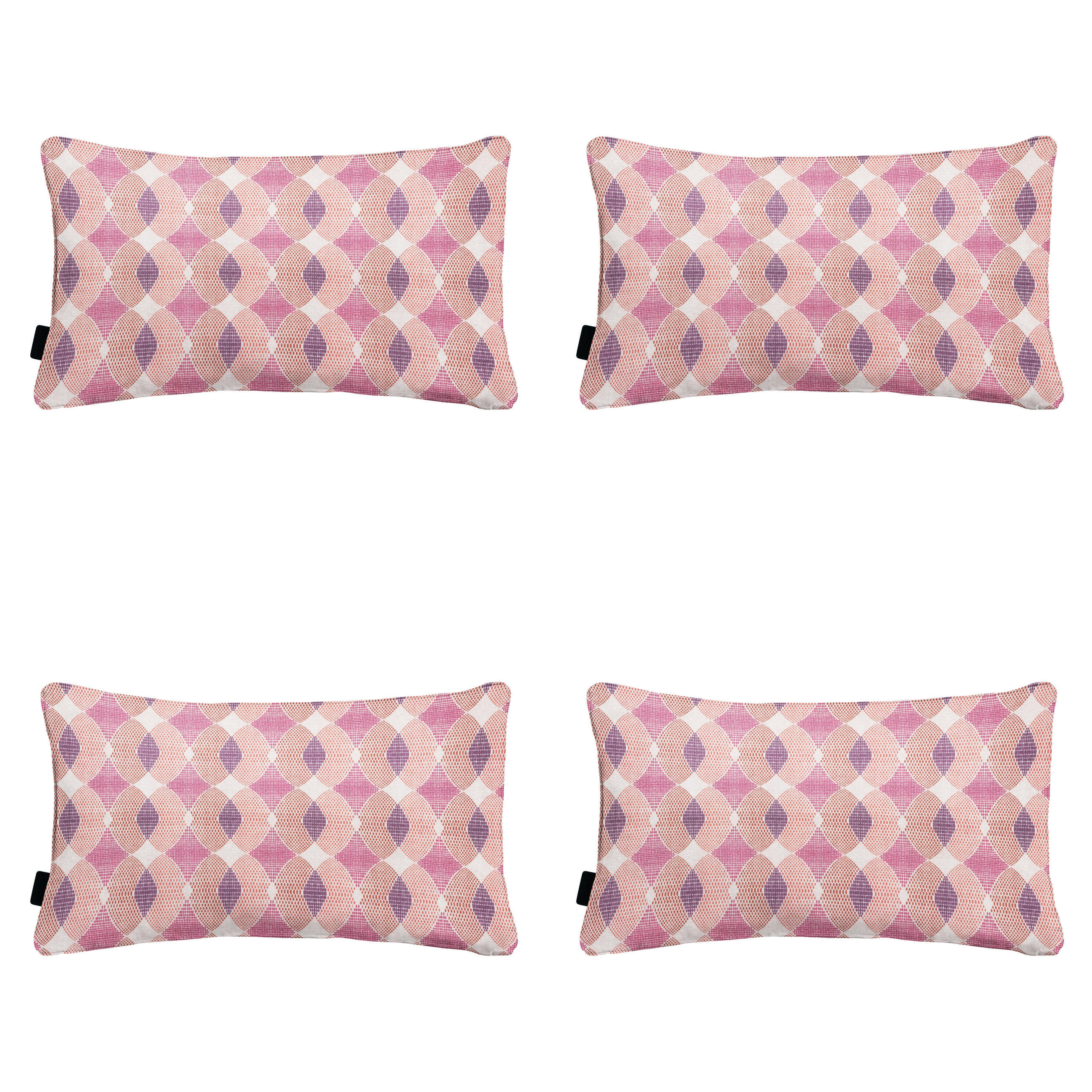 DEKORATIONSKISSEN Rae - Lila - 30/50/10 cm - 4er-Set - Lila, Textil (50/30cm) - Madison