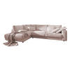 ECKSOFA MADELINE Pink Cord - Pink/Schwarz, Kunststoff/Textil (325/224cm) - KAWOLA