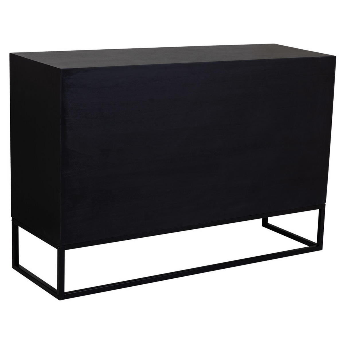 SIDEBOARD mit 3 schubladen und 2 türen aus holz und metall 120x40x81 cm - Braun, Holz (120/81/40cm) - Wanderlust