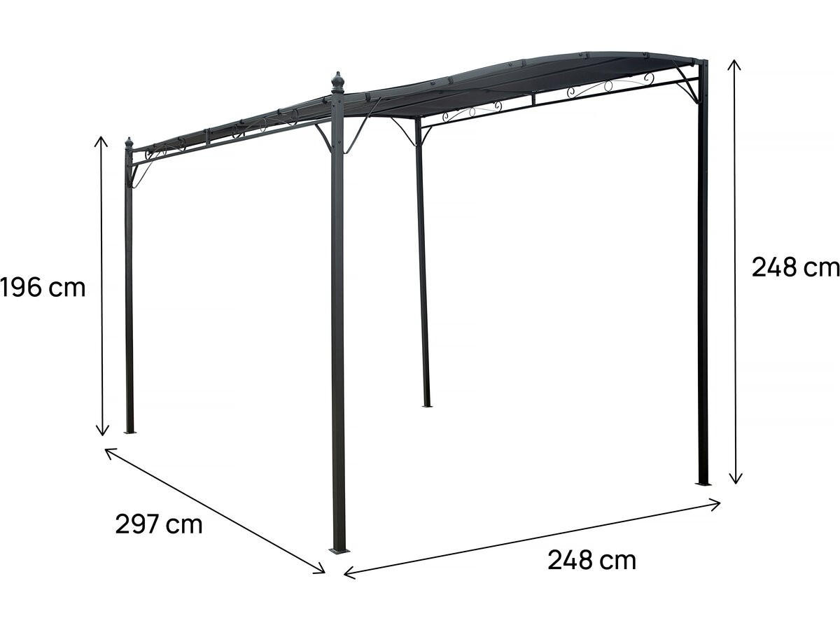 PERGOLA - MARKISE Grau - Grau, Metall (248/248/297cm) - Habitat Garten