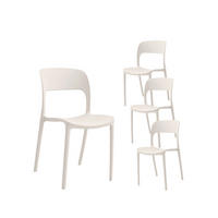 GARTENSTUHL Klint Beige 46 cm x 83 cm 4er-Set - Beige, Kunststoff (46/83/58cm) - Klast Home