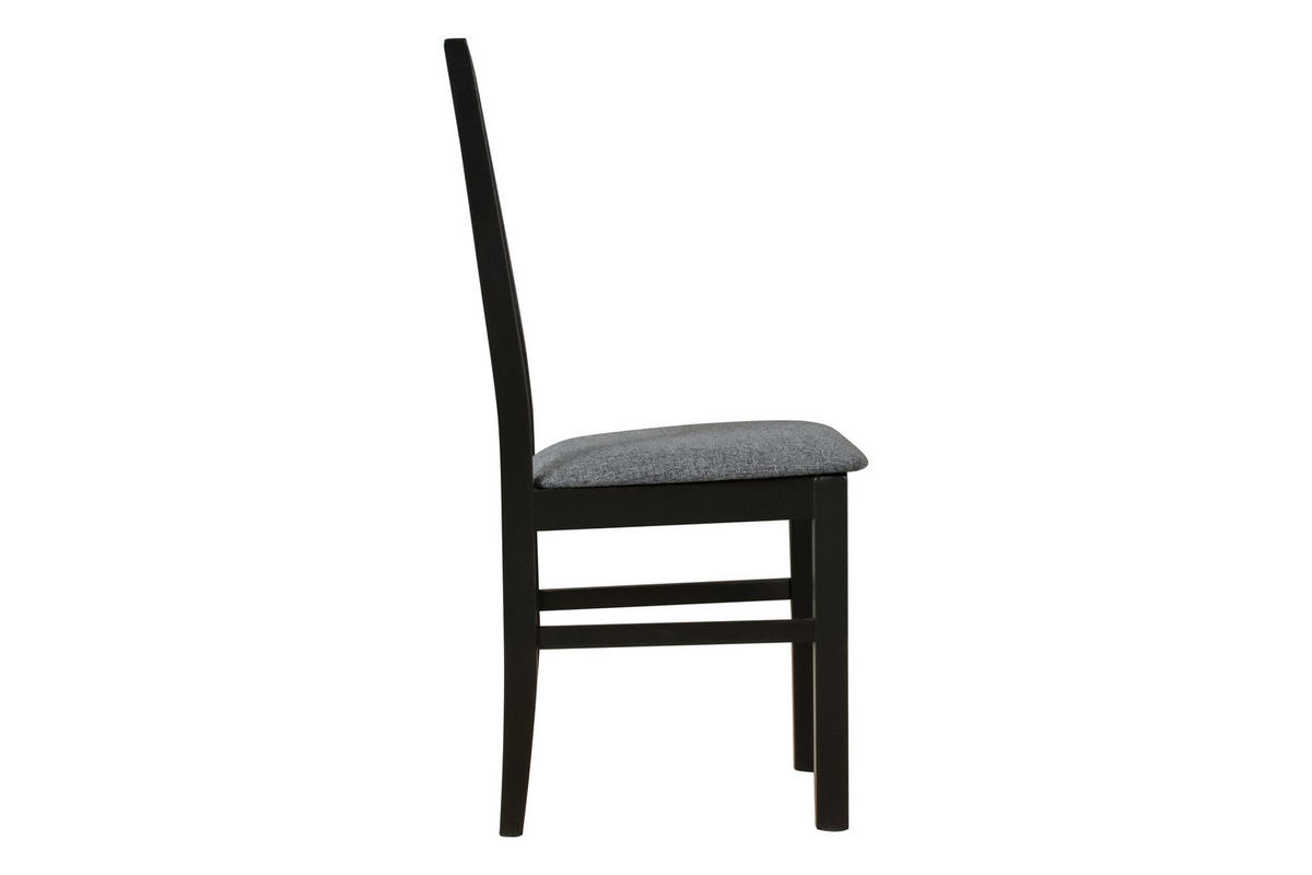 STUHL Bos 4 (4er Set) - Dunkelgrau/Schwarz, Holz (43/94/40cm) - Leaf Design