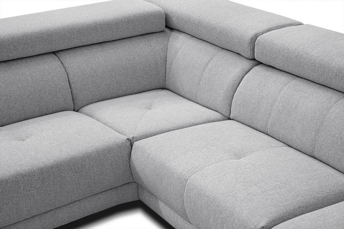 ECKSOFA MORELLO 5-Sitzer, silberfarben - Silberfarben/Schwarz, Holzwerkstoff/Textil (158/269cm) - Courtois Laville