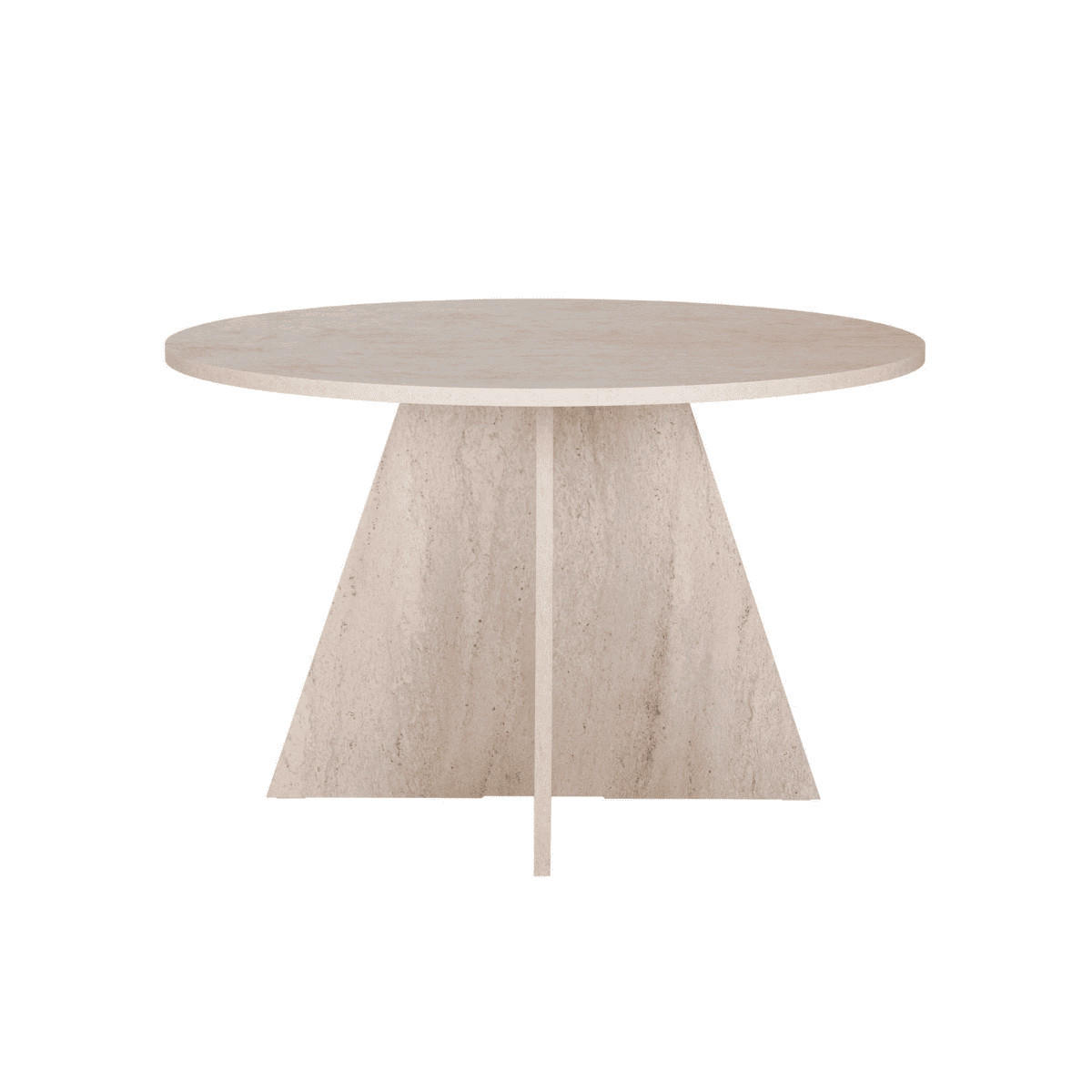 ESSTISCH mit rundem Tischplatte D120 cm 120/120/75 cm - Beige, Holzwerkstoff (125/120/75cm) - Calicosy