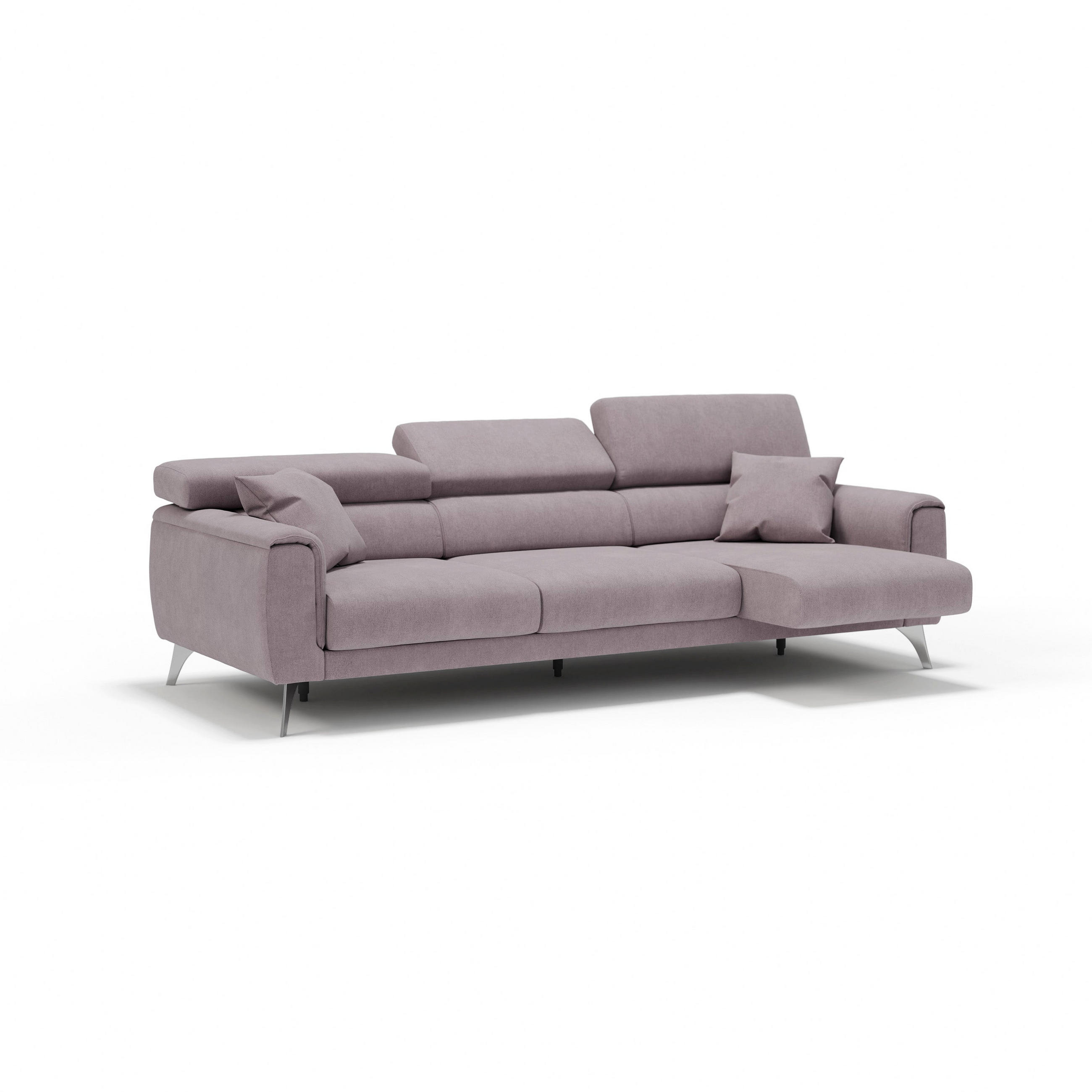 LINEARSOFA Caravaggio - Rosa, Textil (244/73/102cm) - Divani.store