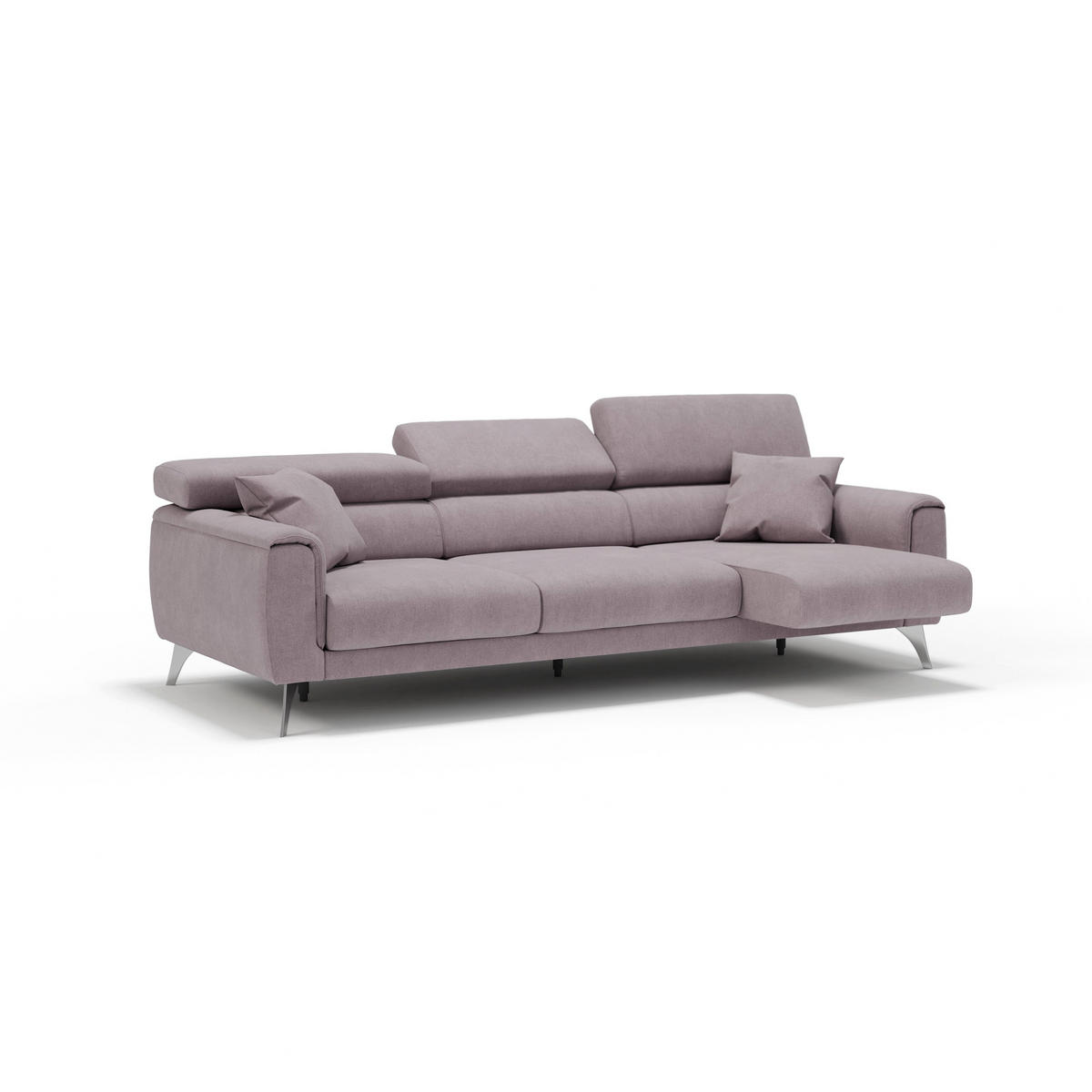LINEARSOFA Caravaggio - Rosa, Textil (244/73/102cm) - Divani.store