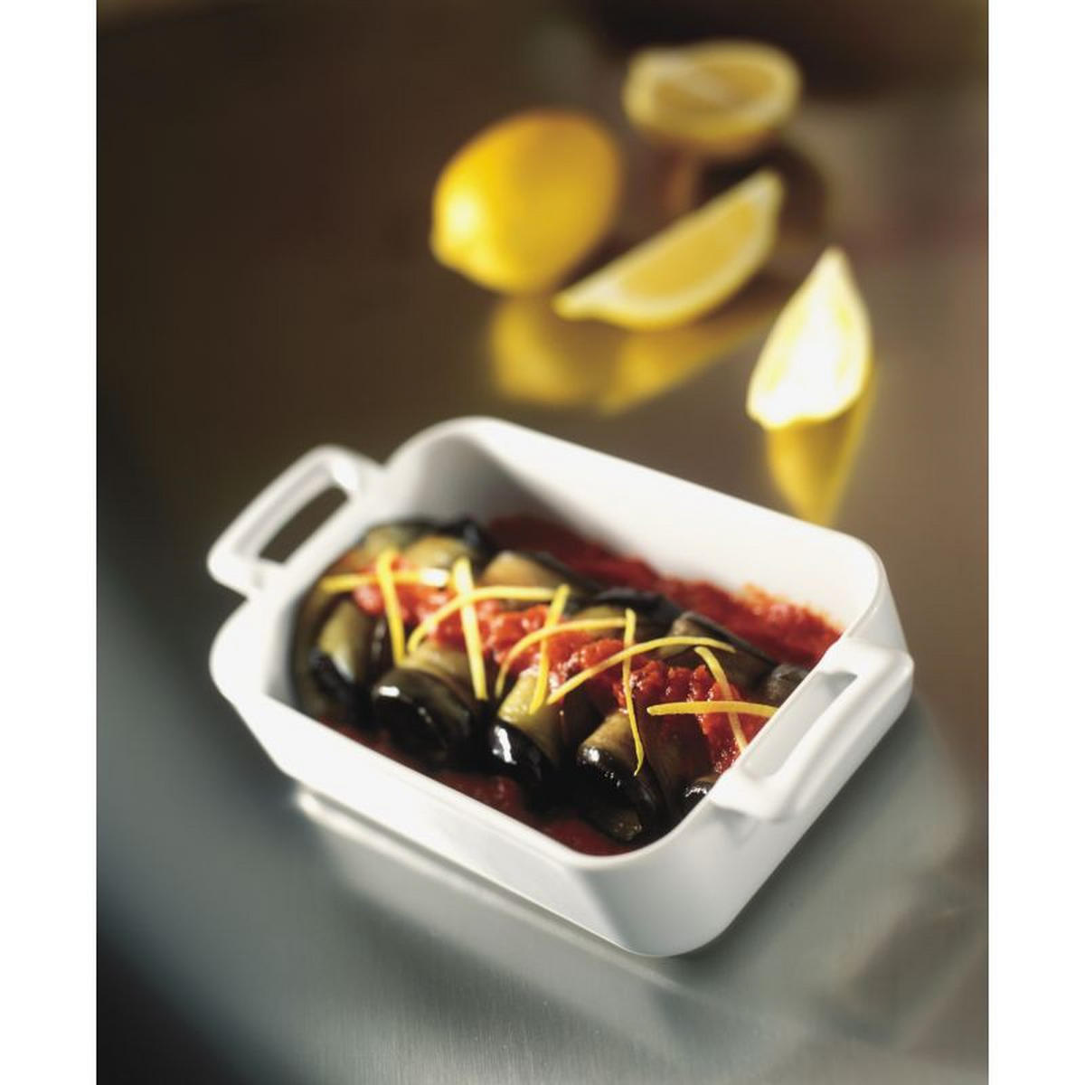 AUFLAUFFORM 250 cl RECHTECKIG Weiss - Multicolor, Keramik (30/21.5/6.5cm) - Revol Porcelaine France