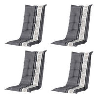 GARTENSTUHLKISSEN Madison 105/50 cm 4er-Set - Grau, Textil (50/6/105cm) - Madison