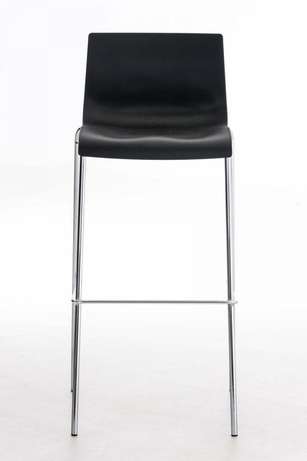 BARHOCKER 2er Set Kunststoff schwarz - Chromfarben/Schwarz, Kunststoff/Metall (43/100/48cm) - CLP