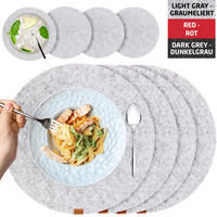 TISCHSETS Glasuntersetzer 8er-Set - Hellgrau, Textil (37cm) - Miqio Design