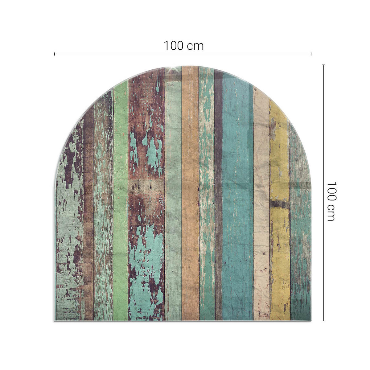 GLASPLATTE für Kamin 100x100 cm Türkis - Türkis, Glas (100/100/0.4cm) - ArtPrintCave