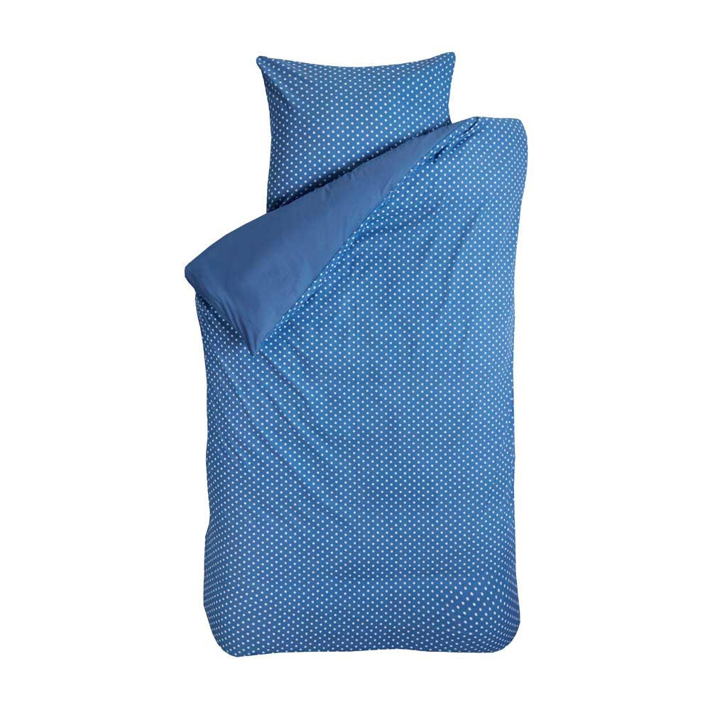 BETTWÄSCHE Tupfen jeansblau 135 x 200 - Blau, Textil (135/200cm) - Bink Bedding