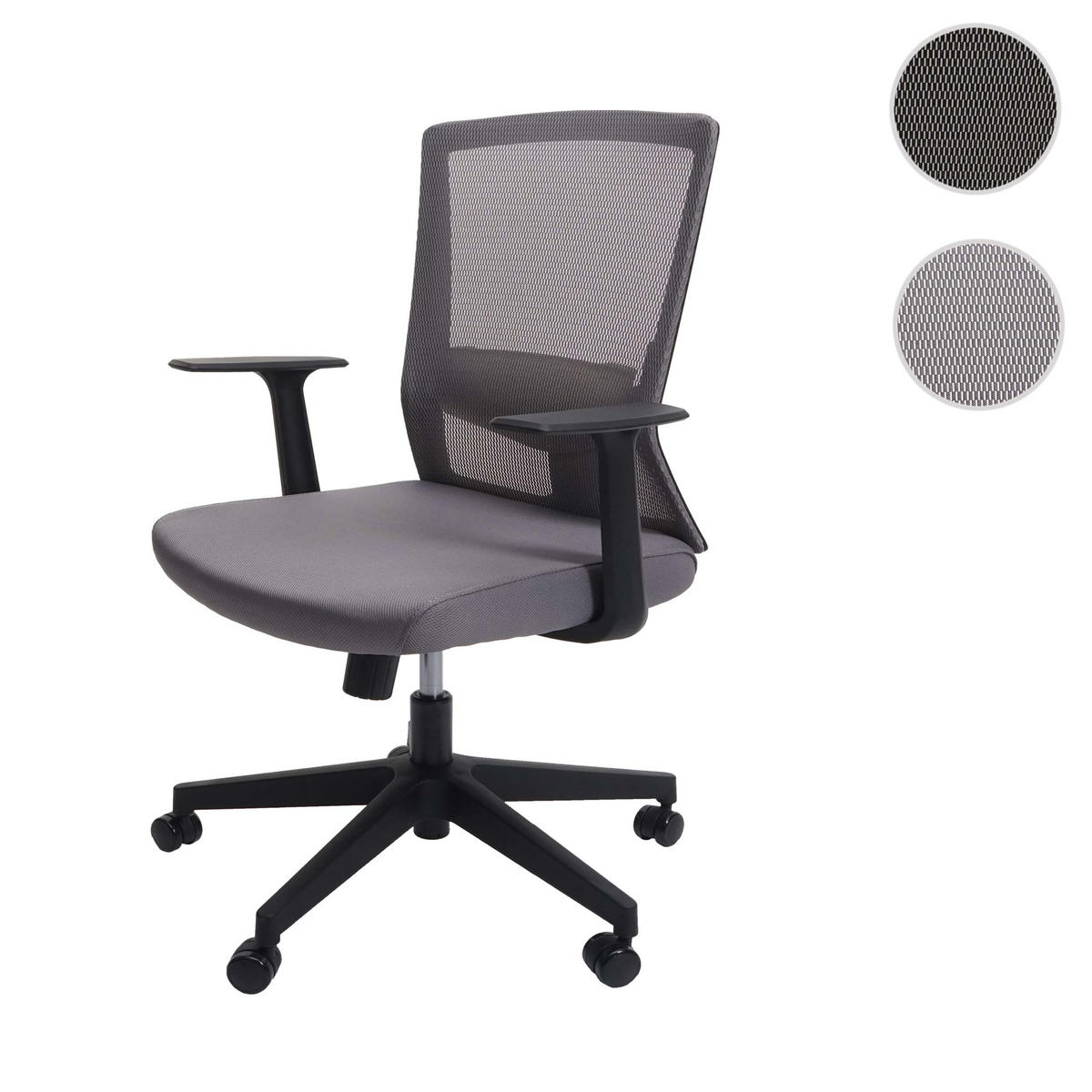 BÜROSTUHL Grau - Grau, Textil (63/105/48cm) - SIHOO