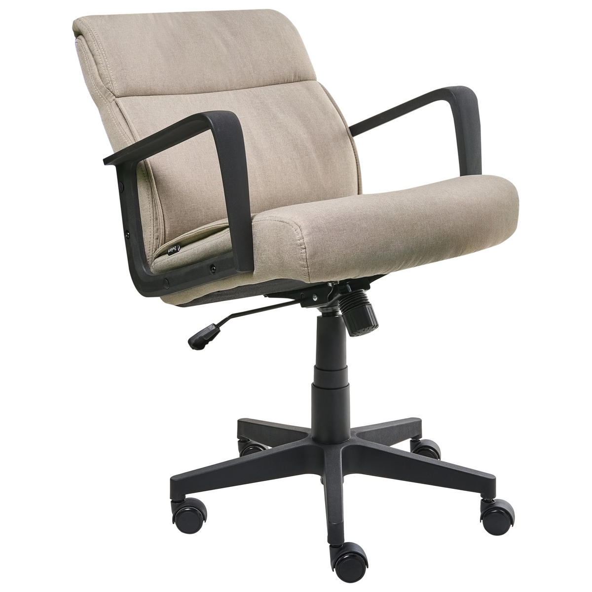 BÜROSTUHL Beige Byron - Beige/Schwarz, Textil (61/93/69cm) - Beliani