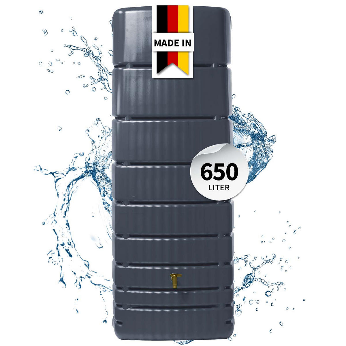 WANDTANK 650 L graphite grey - Grau, Kunststoff (79/210/52cm) - 4rain
