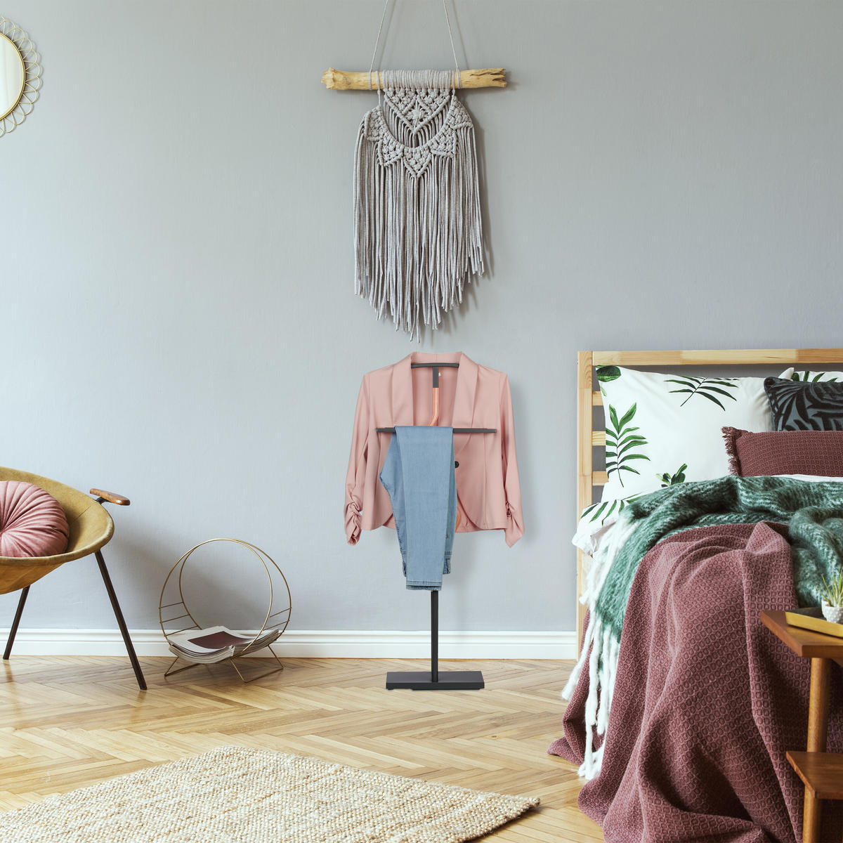 HERRENDIENER - Multicolor, Holzwerkstoff/Metall (47.5/107/20cm) - Relaxdays