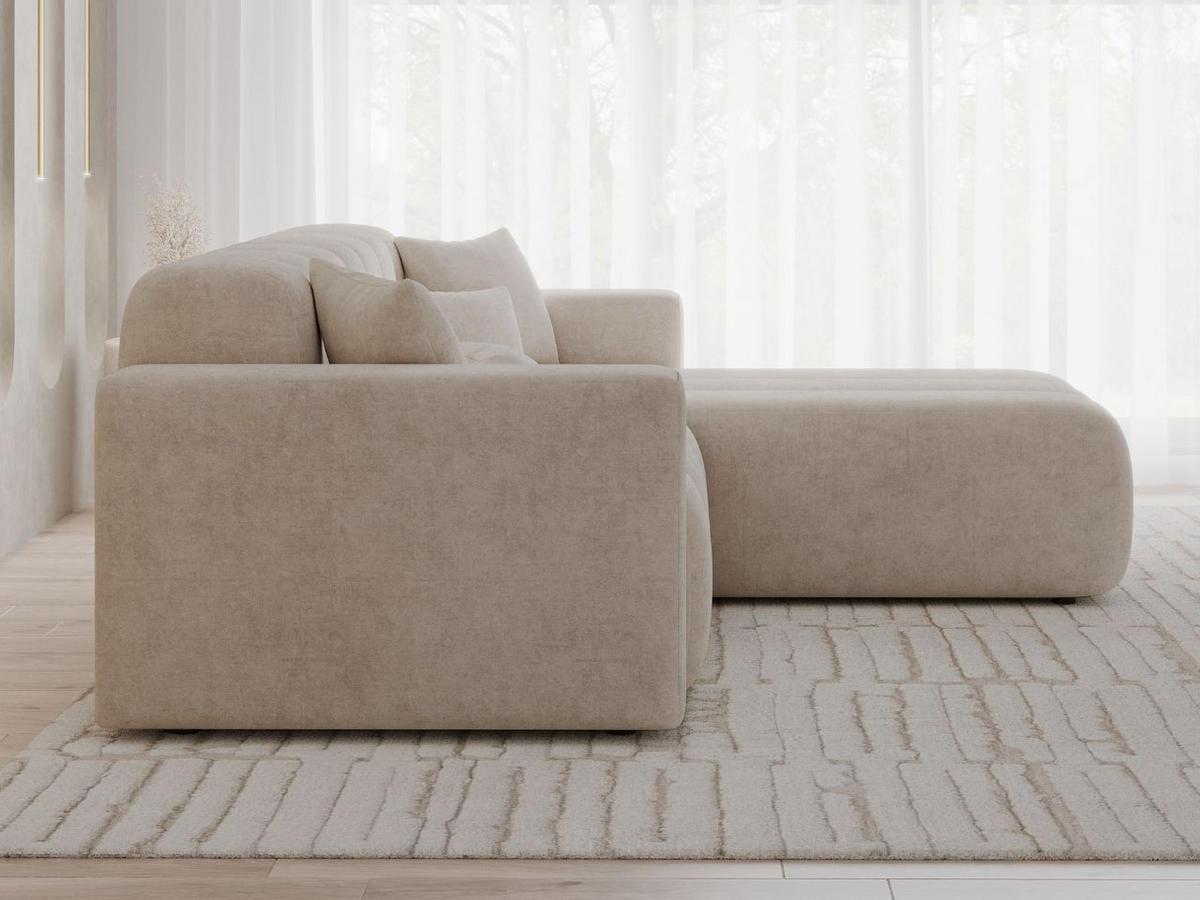 ECKSOFA Nork Beige Rechts - Beige, Holz/Textil (265/180cm) - Graingold