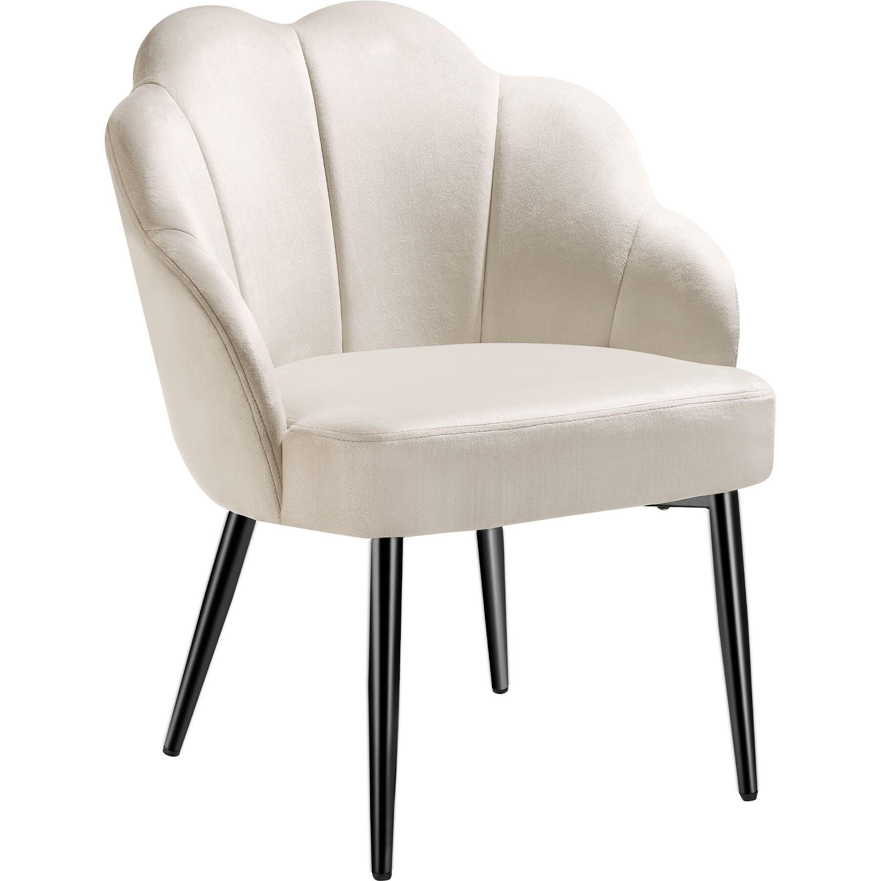 COCKTAILSESSEL 1er Set Hellen 66 x 62 x 80 5 cm creme/schwarz - Creme/Schwarz, Textil (66/80.5/62cm) - tectake