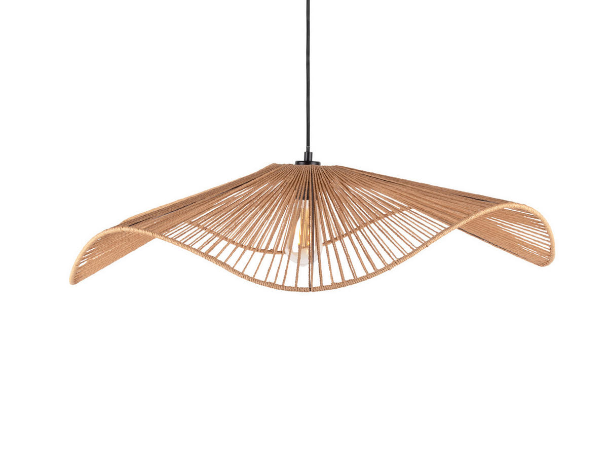 HANGELAMPE Sombra 80/80/19 cm - Naturfarben, Naturmaterialien (80/80/19cm) - Leitmotiv
