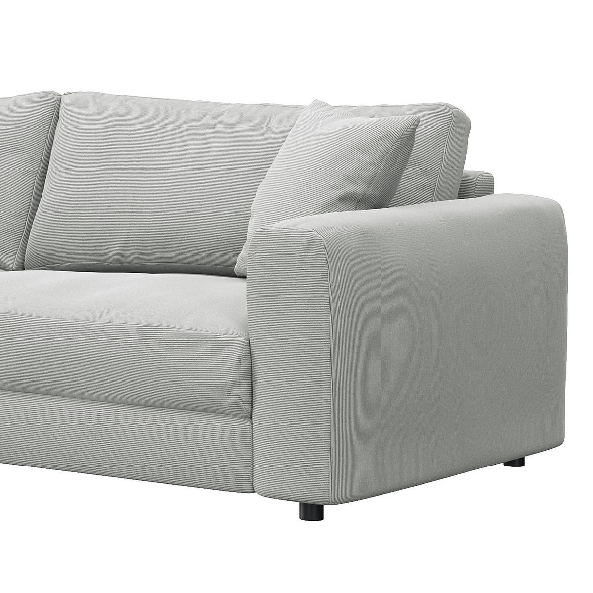 3-SITZER SOFA - Schwarz/Grau, Kunststoff/Textil (238/79/106cm) - home24